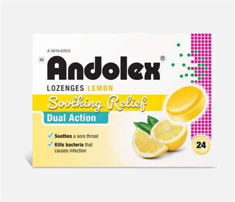 Andolex Soothing Lozenges For A Painful Mouth And Throat