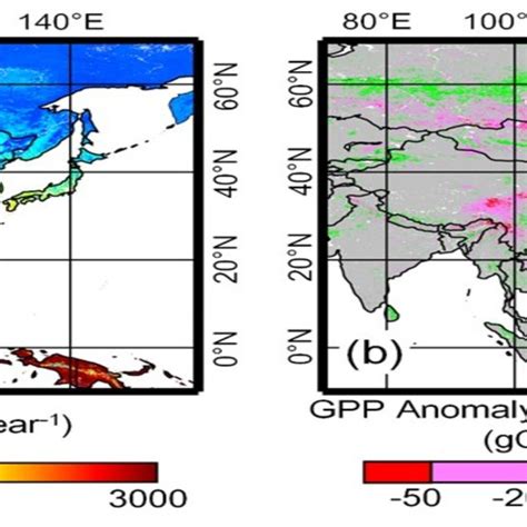 A Spatial Patterns In Annual Gross Primary Productivity Gpp Download Scientific Diagram