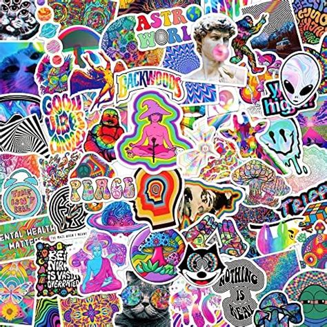 Amazon Trippy Stickers 100 PCS Psychedelic Bandhnu Stickers For