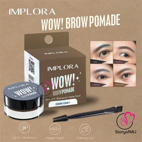 Jual IMPLORA Wow Brow Pomade 2 5gr Eyebrow Gel Tahan Air Waterproof