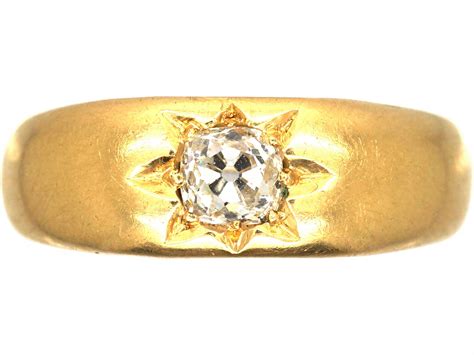 Edwardian Ct Gold Diamond Gypsy Ring S The Antique Jewellery