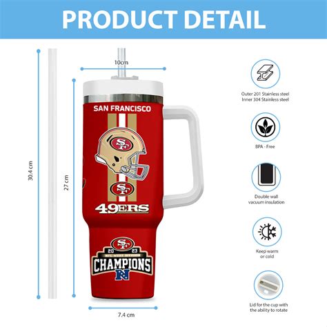 San Francisco Ers Nfl Custom Stanley Quencher Oz Stainless Steel