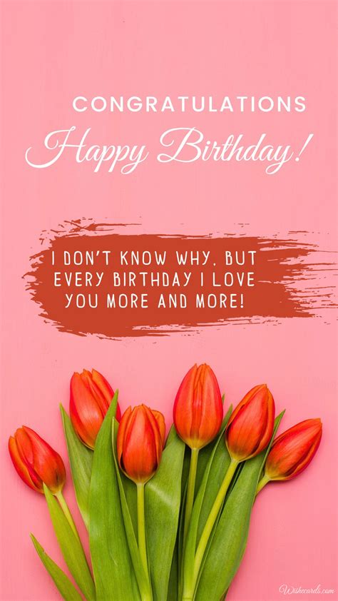 Beautiful Happy Birthday Images With Tulips