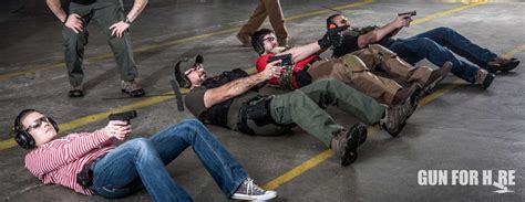 Shooting From The Floor Of The Range Gun For Hire Academy