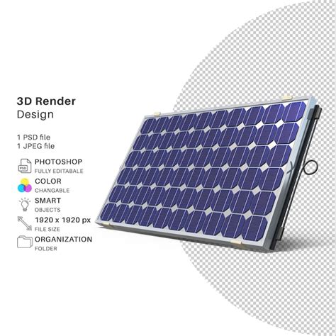 Premium Psd Solar Panel 3d Modeling Psd File Realistic Solar Panel