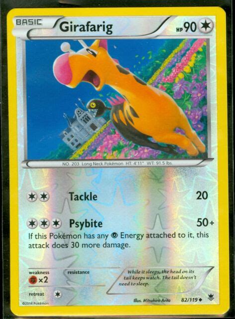 Pokemon GIRAFARIG 82 119 XY Phantom Forces Rev Holo MINT EBay