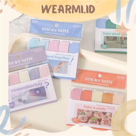 Jual Lembar Sticky Notes Colorfull Word City Emoji Plannerto Do