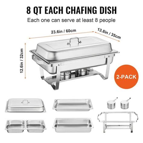 VEVOR Chafing Dish Buffet Set Stainless Chafer Pack 52 OFF