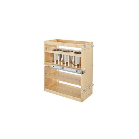 Rev A Shelf Ut Wood Utensil Bin Base Pull Out Blumotion Soft Close