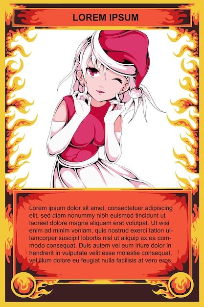 Premium Vector Anime Card Game Desain Template