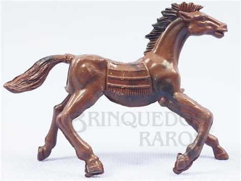 Brinquedos Raros Cavalo índio marrom malhado de plástico marmorizado