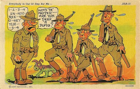 Vintage World War Ii Comic Postcard Everbody Is Out Of S Flickr