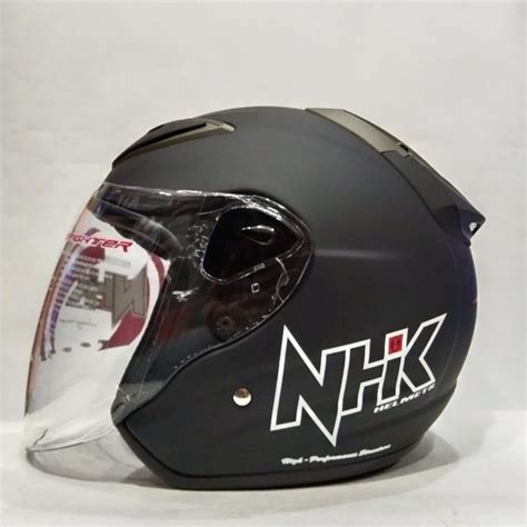 Jual HELM NHK R6 SOLID BLACK DOFF HELM HALF FACE Di Lapak Ryan Motor