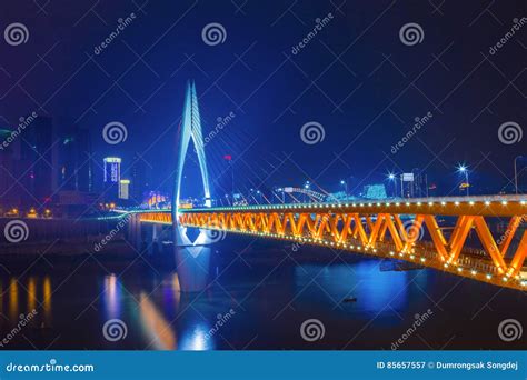 The Skyline Bridge Over The Jialing River Landmark Of Chongqing