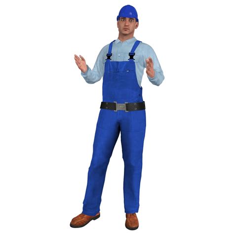 Worker C Lod S Rigged Pack Modelo D Max Fbx Free D