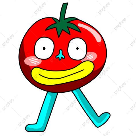 Tomato Face Clipart Png Images Cartoon Tomato With Long Face And Legs Tomato Face Cartoon