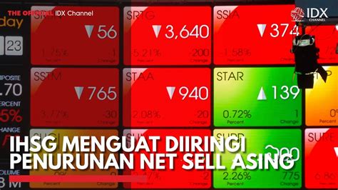 Ihsg Menguat Diiringi Penurunan Net Sell Asing Idx Channel Youtube