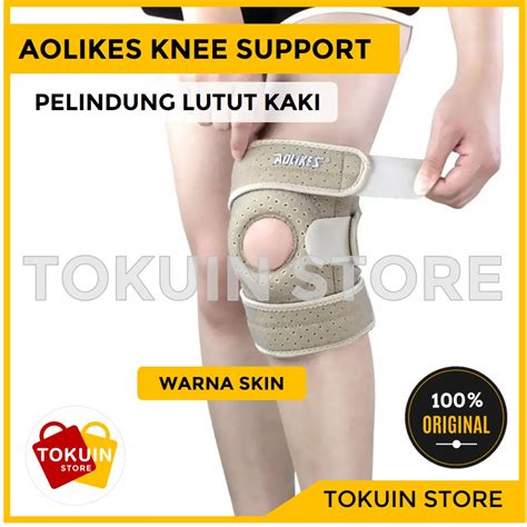 Jual Aolikes Knee Support Patella Protector Pad Wrap Deker Lutut Skin