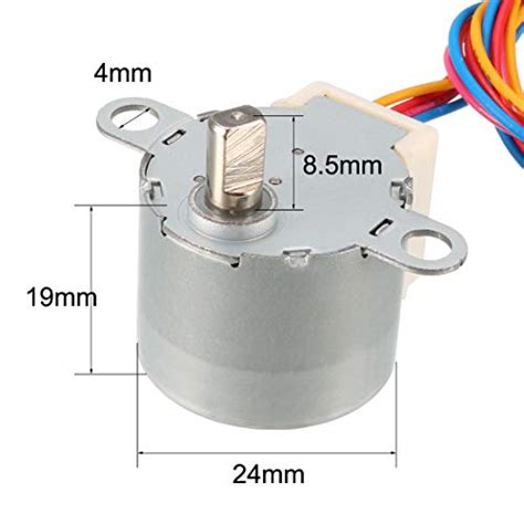 uxcell 24BYJ48 Moteur pas à pas 4 phases 5 fils DC 12 V Circulaire en