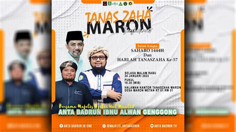 LIVE STREAMING TANASZAHA BERSHOLAWAT BERSAMA MAJELIS ANTA BADRUN