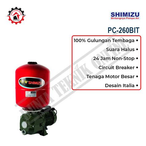 Pompa Air SHIMIZU PC 260 BIT Pompa Sumur Dalam SHIMIZU Plus Tabung