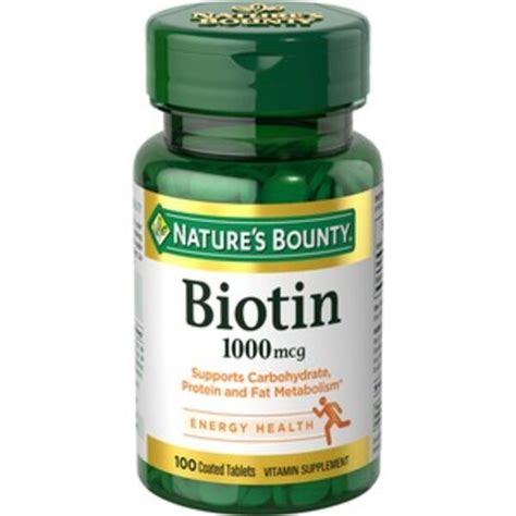 Nature S Bounty Biotin Tablets 1000mcg 100ct Pick Up In Store Today At Cvs