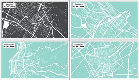 Reggio Calabria Pescara Ravenna Prato Italy City Maps Ambientado En