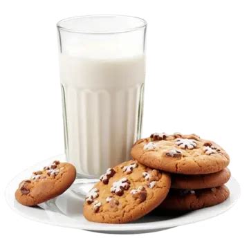 Un Vaso De Leche Con Ricas Galletas Png Dibujos Un Vaso De Leche Con