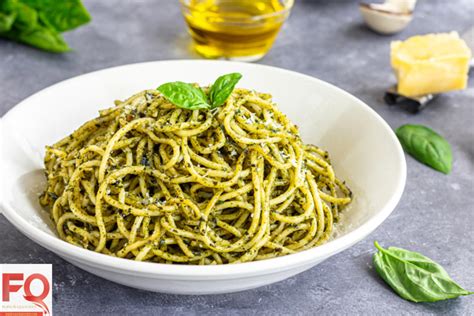 Basil Pesto Spaghetti Meatless Pesto Pasta Flavor Quotient