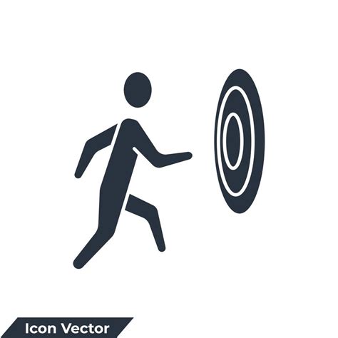 people run to their goal icon logo vector illustration. motivation symbol template for graphic ...