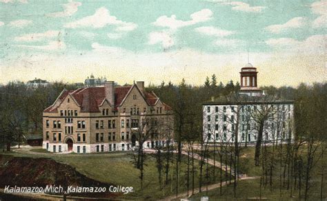 Vintage Postcard 1908 Kalamazoo Liberal Arts College Campus Building