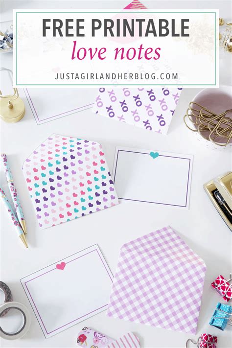 Free Printable Love Notes for Valentine's Day | Abby Organizes