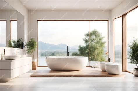 Premium AI Image | Modern White Bathroom