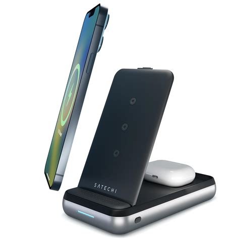 Satechi Duo Wireless Charger Stand 10000 Mah Power Bank Portable