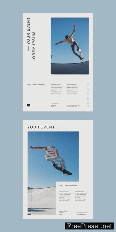 minimal poster layout design