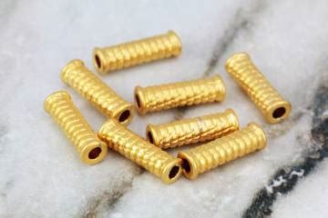 Mm Gold Tube Beads Gpy Spacers