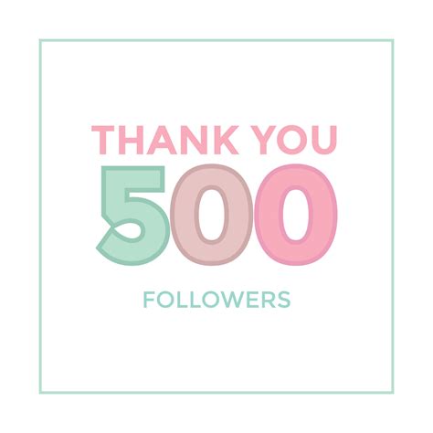 Thank You 500 Followers Congratulation Template Banner Three Hundred