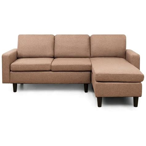 Glatt 78 Wide Reversible Sofa Chaise With Ottoman VigsHome