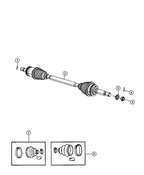 Dodge Caliber Shaft Axle Half Right Suspension Shafts 05085240AC