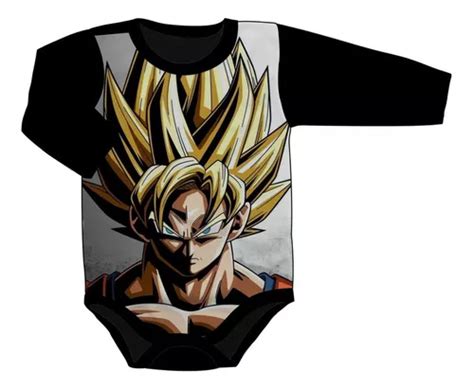 Body Manga Longa Goku Vegeta Super Saiajin Dragon Ball3 MercadoLivre