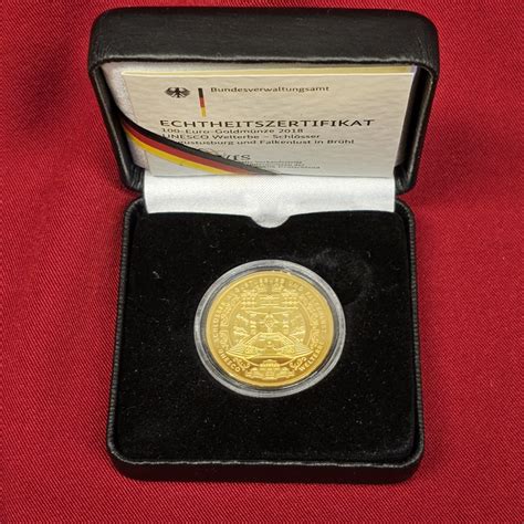 Deutschland BRD 100 Euro Gold 1 2 Unze 2018 F UNESCO Welterbe Schlösser