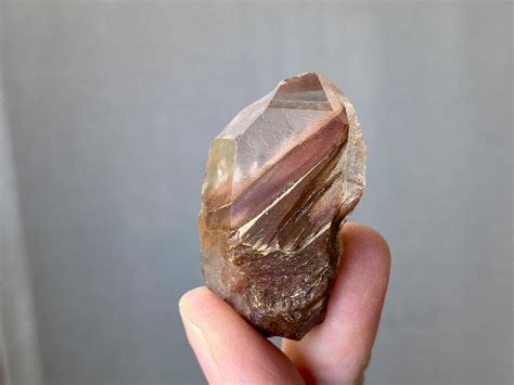 Red Amphibole Quartz With Wispy Yellow Amphibole Third Eye Chakra