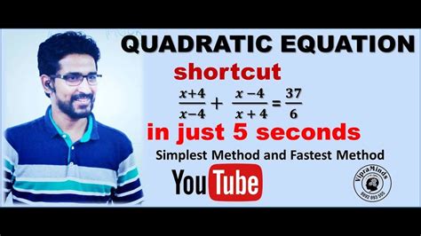 Vedic Maths Quadratic Equation Shortcut Part 2 Maths Tricks By Vipraminds Youtube