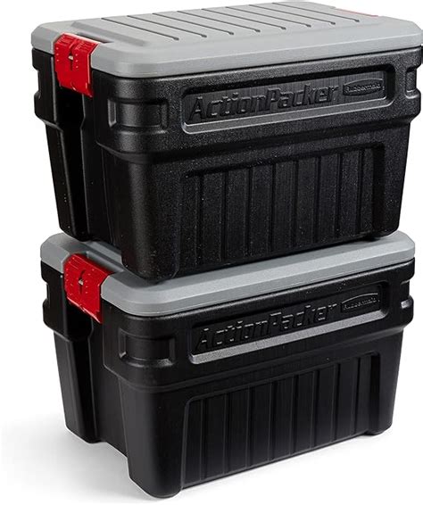 Rubbermaid Actionpacker Gal Lockable Storage Bins Pack Of