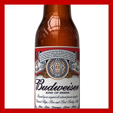 3d Budweiser Beer Bottle