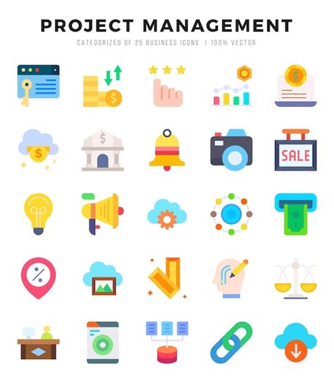 Premium Vector Project Management Flat Icons Collection Flat Icons