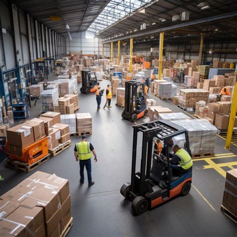warehouse work activity image warehouse forklift workers