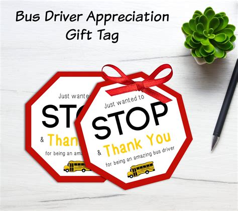 Bus Driver Thank You / Bus Driver Appreciation/ Thank You Note for Bus ...