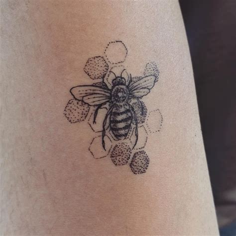 Realistic Honey Bee Tattoo