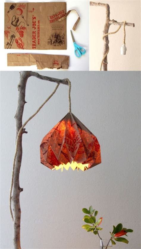 L Mpara Con Bolsas De Papel Muy Ingenioso Diy Pendant Light Diy